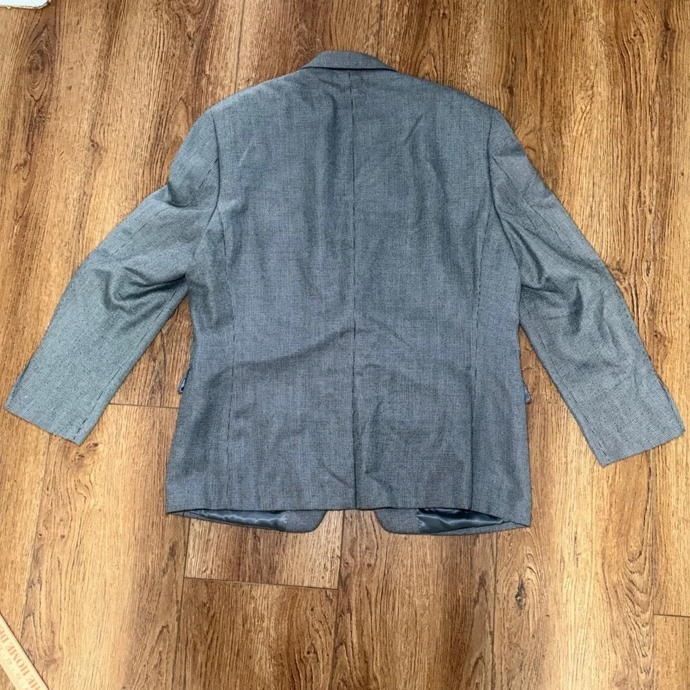 Lauren Ralph Lauren Mens 42S Blazer Gray Micro Check 2 Button Sport Coat Jacket